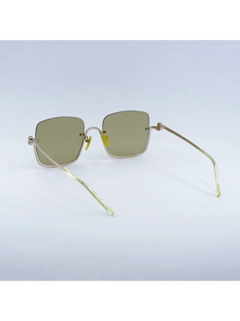 Gucci GG1279S 006 Sunglasses Gold Square Frame, Yellow Gold Mirror Lenses